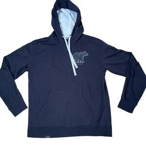 SnowBound brand pull over hoodie black bear logo drawstring hood SZ M